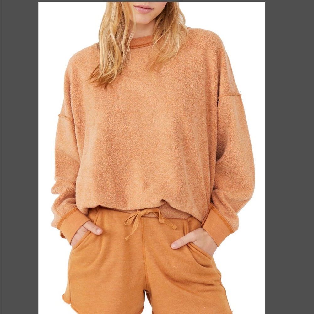 NWT Free People FP Movement Kelly Two Piece Matching Set in Cognac Vintage Look